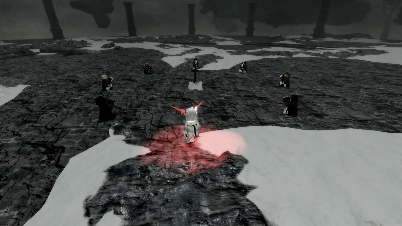 Ritual site grave in the middle of Hueco Mundo Colosseum for The Last Remedy